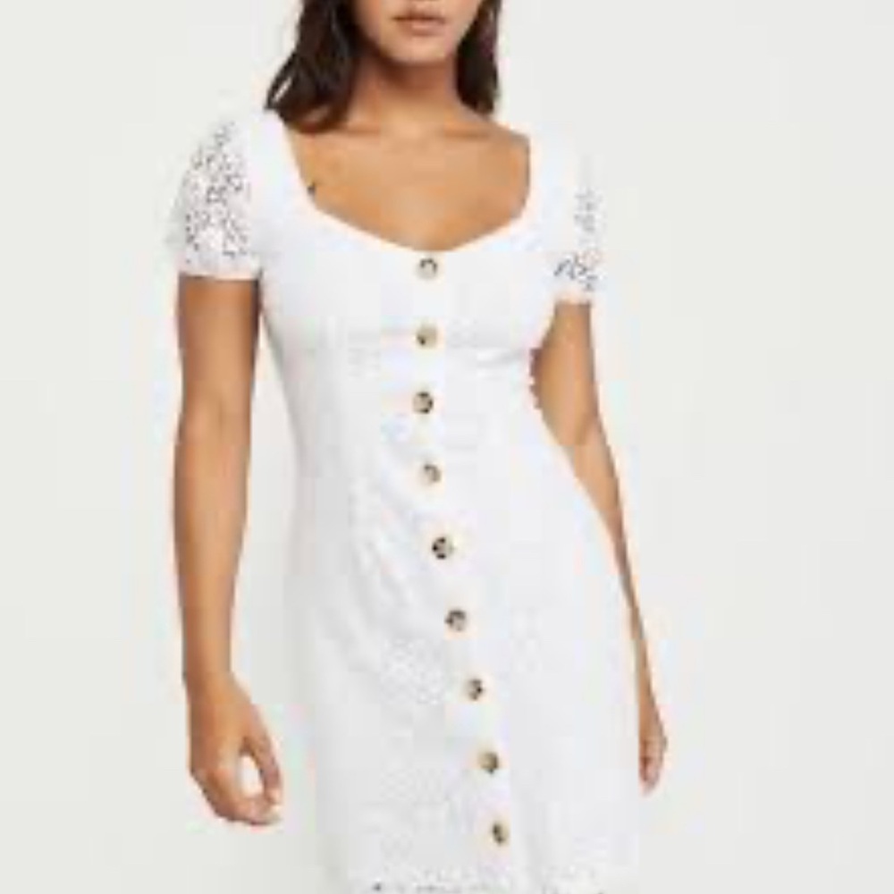Abercrombie & Fitch lace white mini dress midi dress